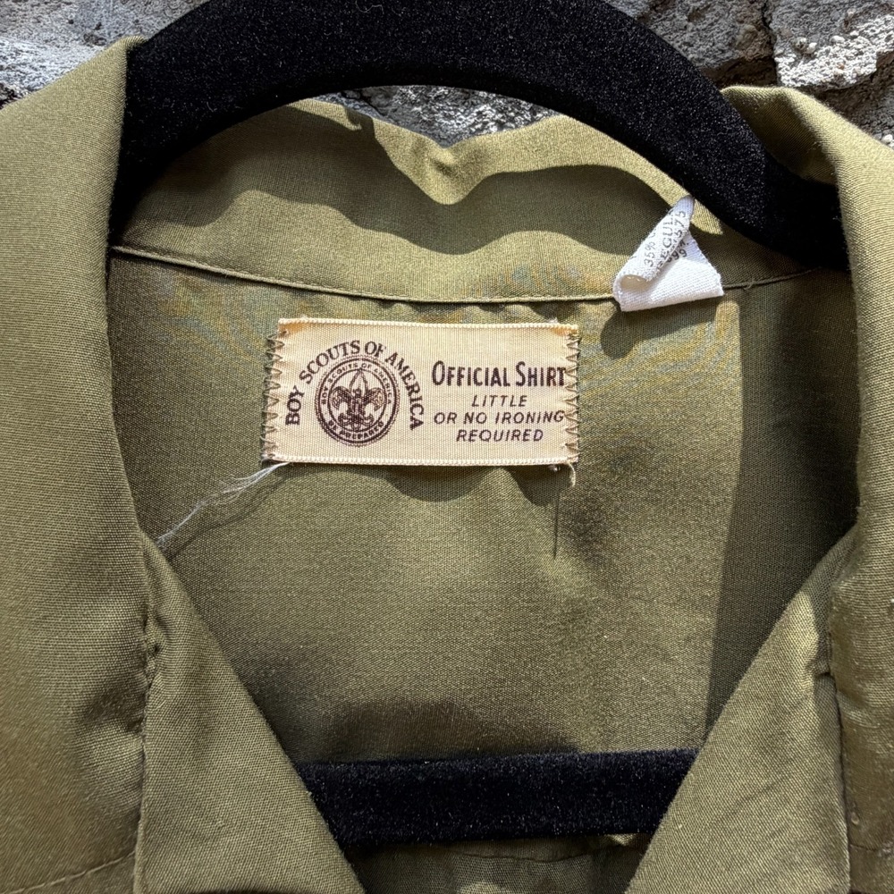 Vtg Boy Scouts of America Official Shirt Mens Large L Dacron Polyester Cotton - Picture 4 of 7